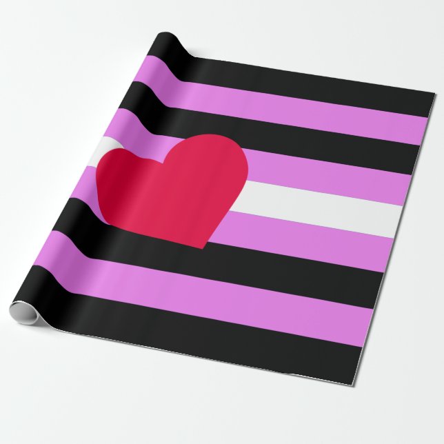Papel De Presente Bandeira do Orgulho da Garota de Couro (Desenrolado)