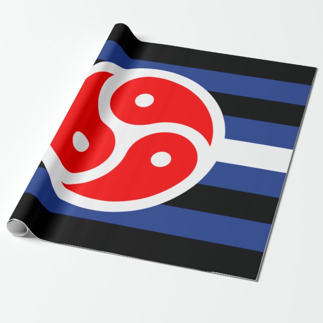 Papel De Presente Bandeira do Orgulho da Prática de Couro (Desenrolado)