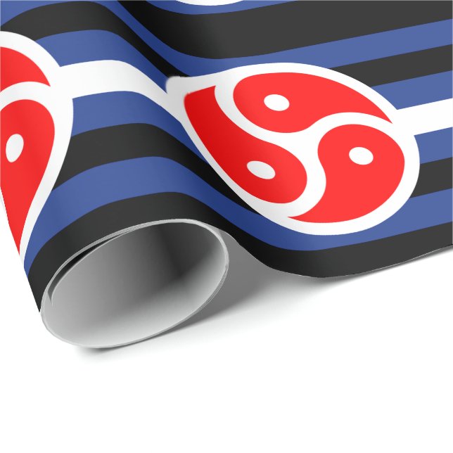 Papel De Presente Bandeira do Orgulho da Prática de Couro (Ponta do rolo)