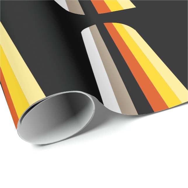 Papel De Presente Bandeira do Orgulho de Cabelo Longo (Ponta do rolo)