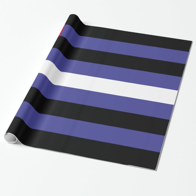 Papel De Presente Bandeira do Orgulho de Couro (Desenrolado)