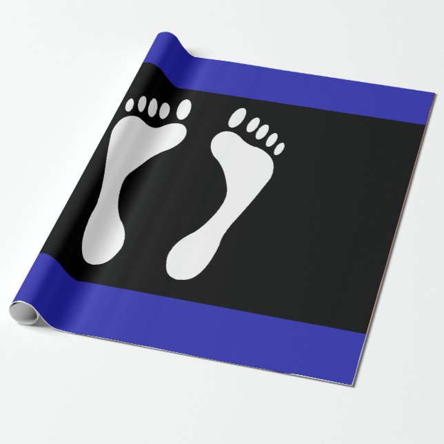 Papel De Presente Bandeira do Orgulho do Pé (Pegada) (Desenrolado)