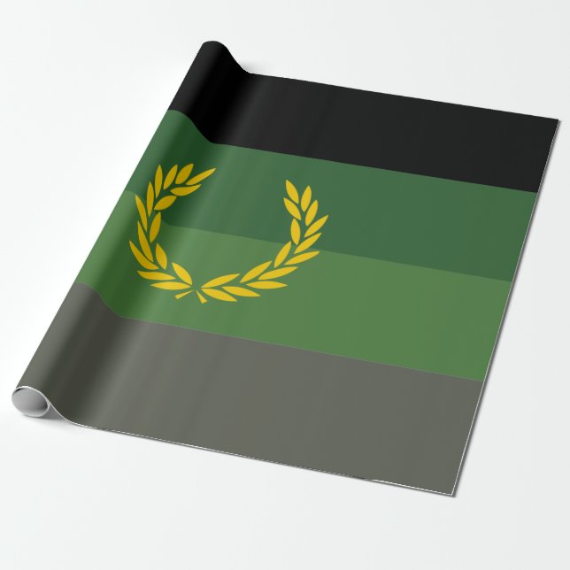 Papel De Presente Bandeira do Orgulho do Uniforme Militar (Desenrolado)