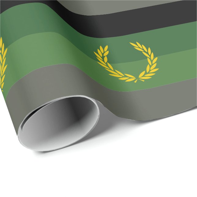 Papel De Presente Bandeira do Orgulho do Uniforme Militar (Ponta do rolo)