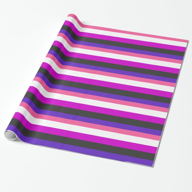 PAPEL DE PRESENTE BANDEIRA DO ORGULHO GENDERFLUID (Desenrolado)