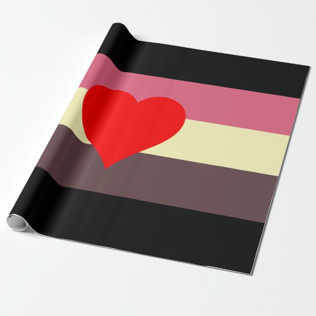 Papel De Presente Bandeira do Orgulho Gordo (Desenrolado)