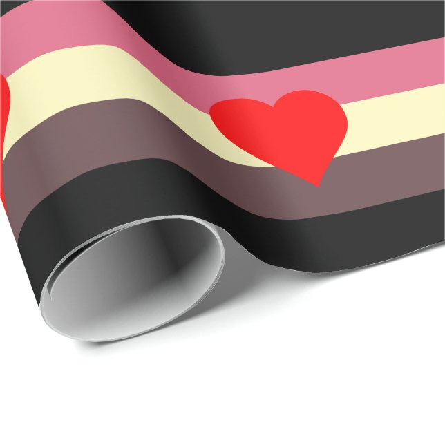 Papel De Presente Bandeira do Orgulho Gordo (Ponta do rolo)