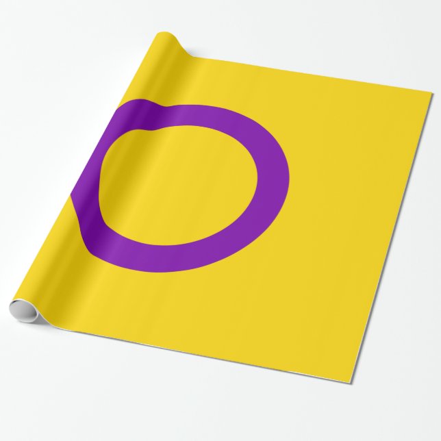 Papel De Presente Bandeira do Orgulho Intersexo (Desenrolado)