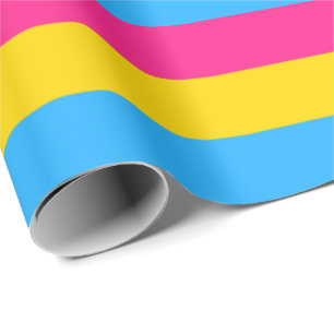 Papel De Presente Bandeira do Orgulho Pansexual Horizontal