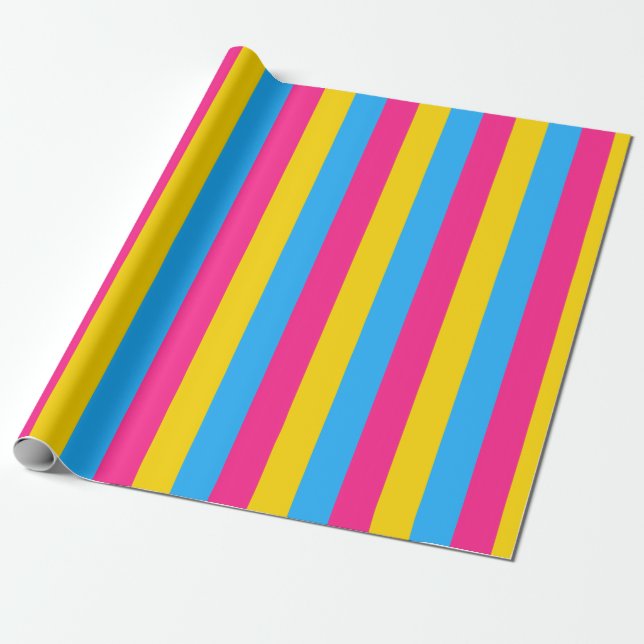 Papel De Presente Bandeira do Orgulho Pansexual Vertical (Desenrolado)