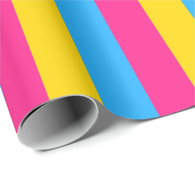Papel De Presente Bandeira do Orgulho Pansexual Vertical (Ponta do rolo)