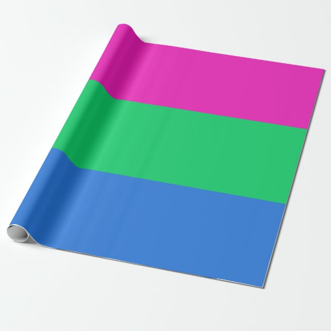 Papel De Presente Bandeira do Orgulho Polissexual (Desenrolado)