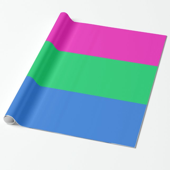 Papel De Presente Bandeira do Orgulho Polissexual (Desenrolado)