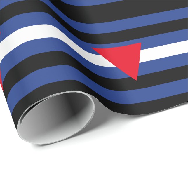 Papel De Presente Bandeira do Orgulho Queer de Couro (Ponta do rolo)