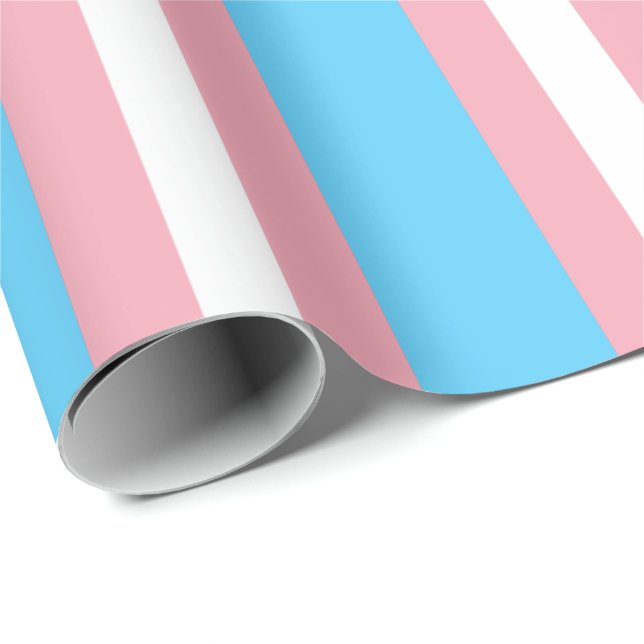 Papel De Presente Bandeira do Orgulho Transgênero Vertical (Ponta do rolo)