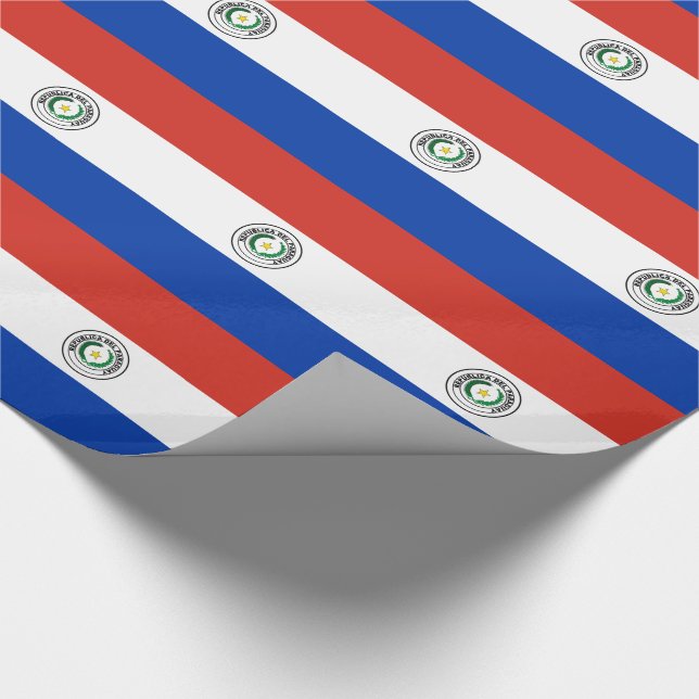 Papel De Presente Bandeira do Paraguai (Ponta)