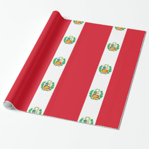 Papel De Presente Bandeira do Peru