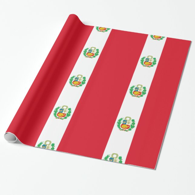 Papel De Presente Bandeira do Peru (Desenrolado)