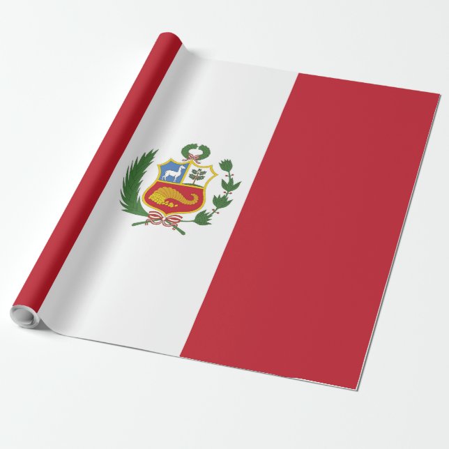 Papel De Presente Bandeira do Peru (Desenrolado)