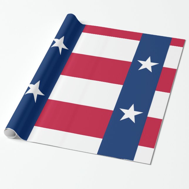 Papel De Presente Bandeira do Texas (Desenrolado)