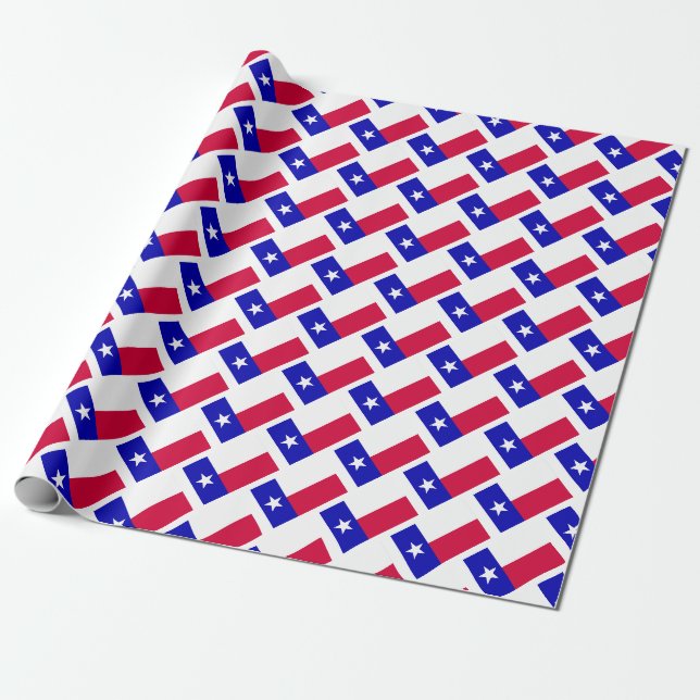Papel De Presente bandeira do Texas (Desenrolado)
