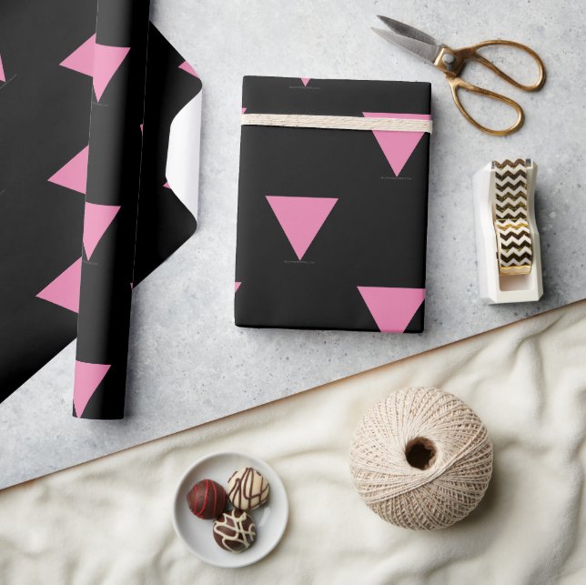 Papel De Presente bandeira do triângulo rosa SlipperyJoe's símbolo r (Artesanato)