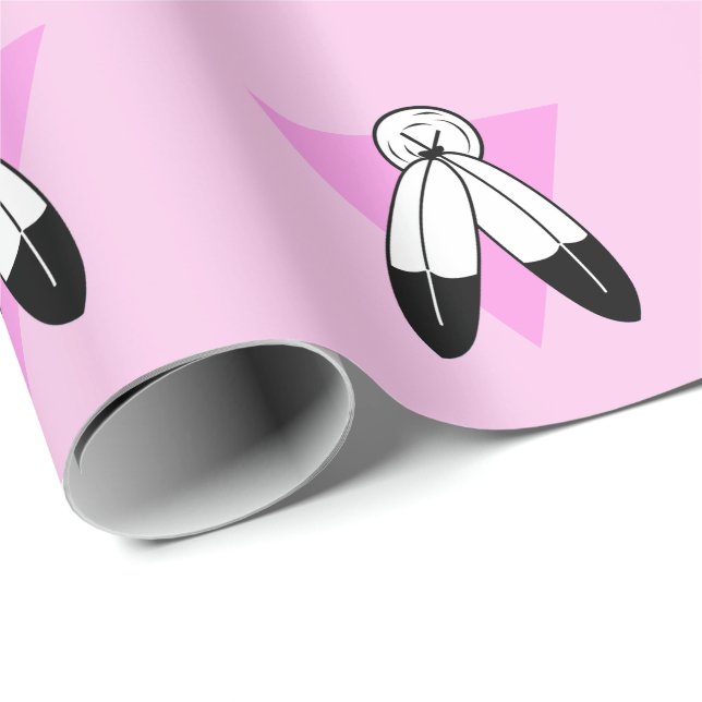 Papel De Presente Bandeira do Triângulo Rosa Two-Spirit (Ponta do rolo)