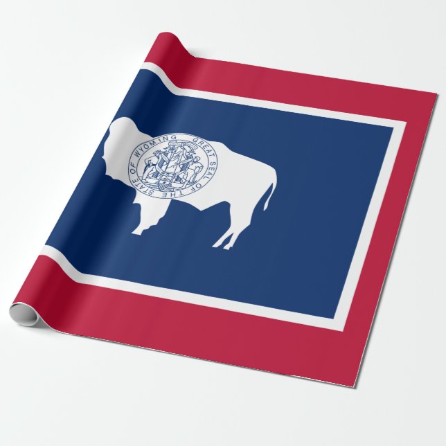 Papel De Presente Bandeira do Wyoming (Desenrolado)