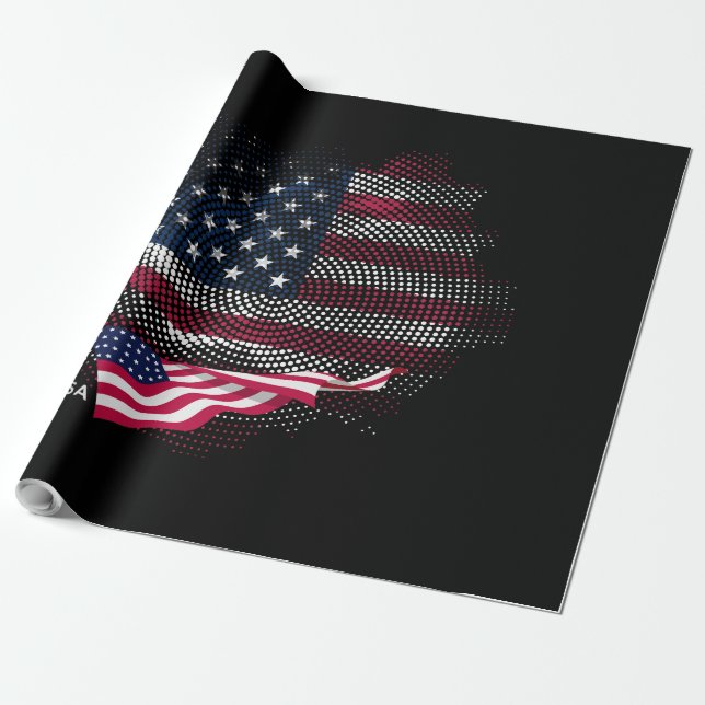 Papel De Presente bandeira dos EUA (Desenrolado)