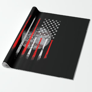 Papel De Presente Bandeira dos EUA de Beisebol Bandeira Americana Vi