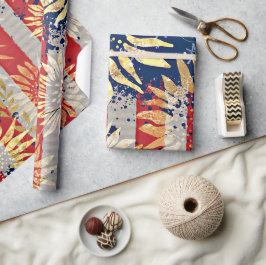 Papel De Presente Bandeira e girassóis