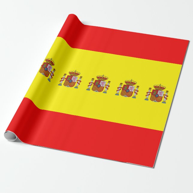Papel De Presente bandeira espanhola (Desenrolado)