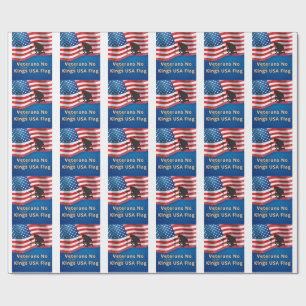Papel De Presente Bandeira EUA Veteranos Não São Reis