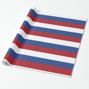Papel De Presente Bandeira holandesa: Listras azuis brancas