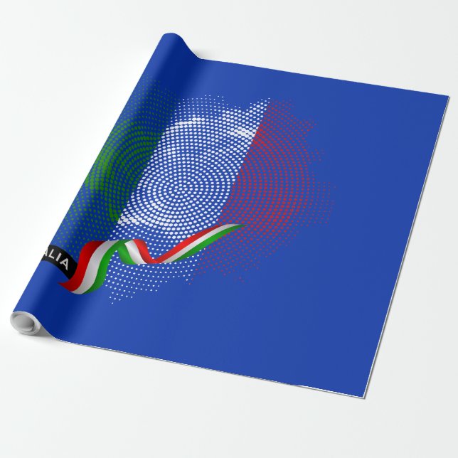 Papel De Presente bandeira italiana (Desenrolado)