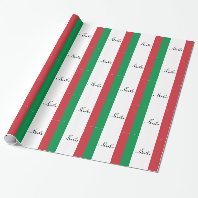 Papel De Presente Bandeira italiana - bandeira de Italia - Italia (Desenrolado)