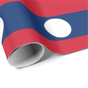 Papel De Presente Bandeira Laos
