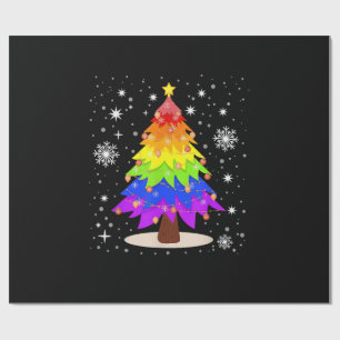 Papel De Presente Bandeira LGBT Árvore de Natal Feliz Natal Gay LGBT