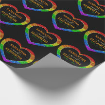 Bandeira LGBT coração arco-íris faísca gay casamen