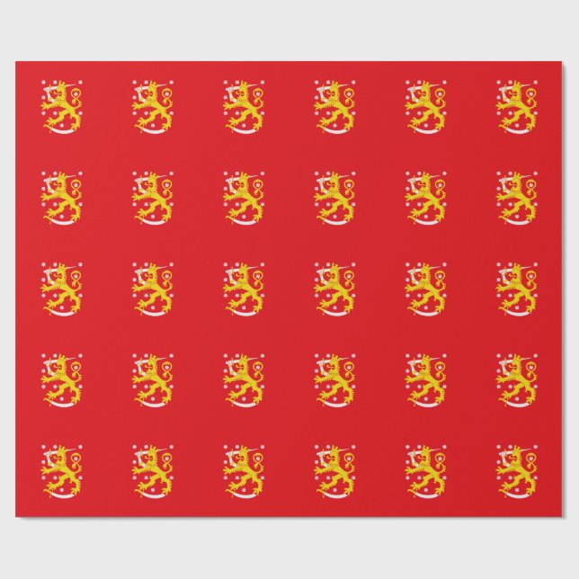 Papel De Presente Bandeira Medieval da Finlândia (Aberto)