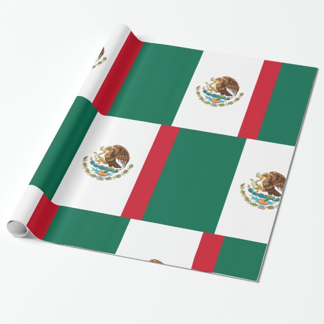Papel De Presente Bandeira mexicana - Bandeira do México (Desenrolado)
