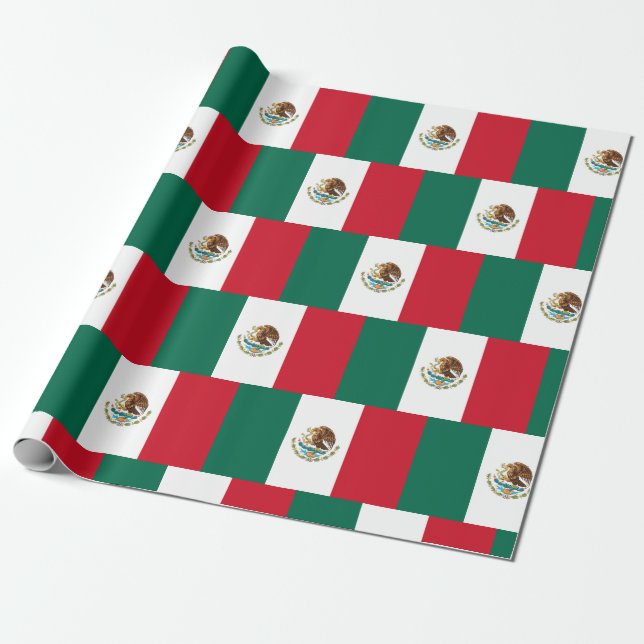 Papel De Presente Bandeira mexicana - Bandeira do México (Desenrolado)