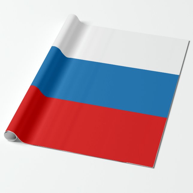 Papel De Presente Bandeira Pan-Eslava Russa Patriótica (Desenrolado)
