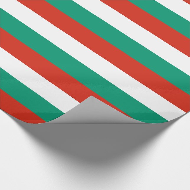 Papel De Presente Bandeira Patriótica Búlgara (Ponta)