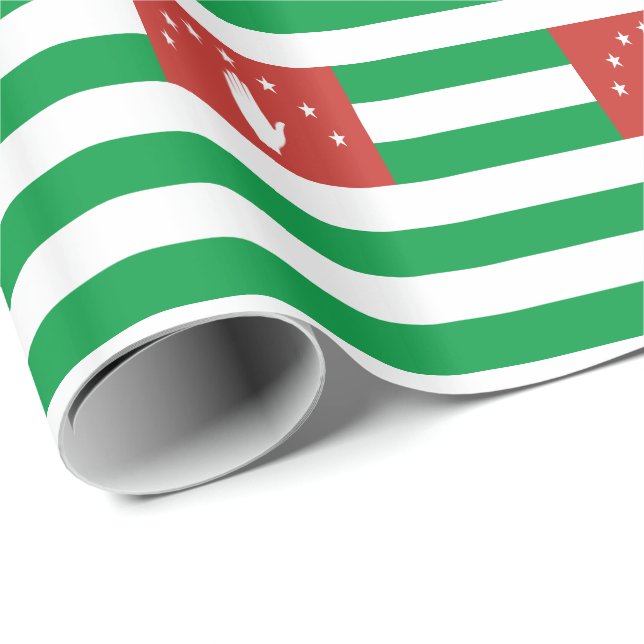 Papel De Presente Bandeira Patriótica da Abkhazia (Ponta do rolo)