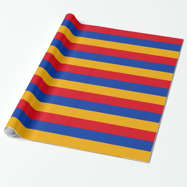 Papel De Presente Bandeira Patriótica da Armênia (Desenrolado)