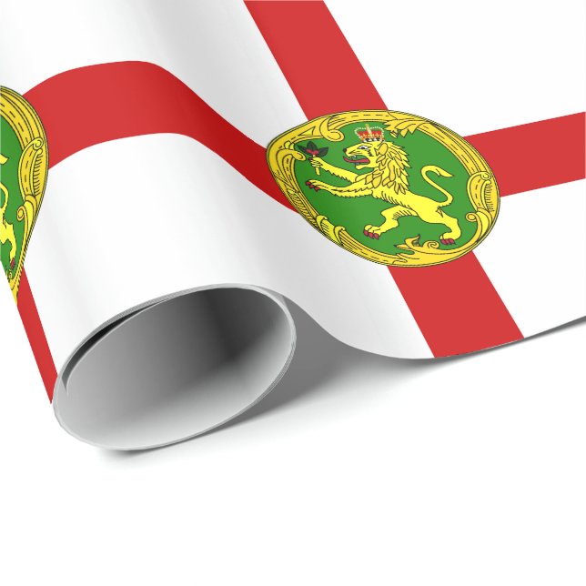 Papel De Presente Bandeira Patriótica de Alderney (Ponta do rolo)