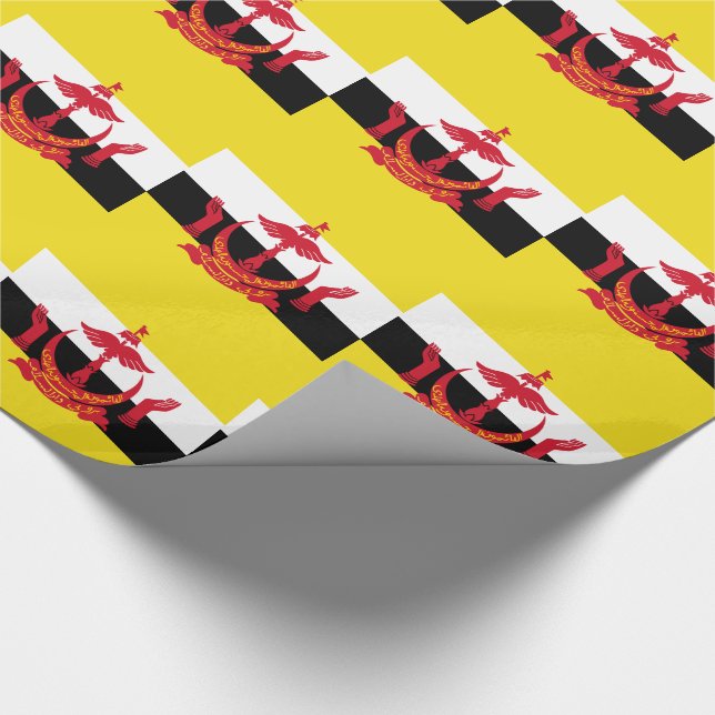 Papel De Presente Bandeira Patriótica de Brunei (Ponta)