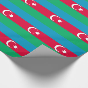 Papel De Presente Bandeira Patriótica do Azerbaijão
