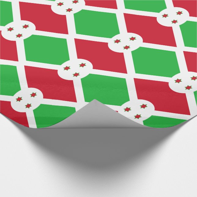 Papel De Presente Bandeira Patriótica do Burundi (Ponta)